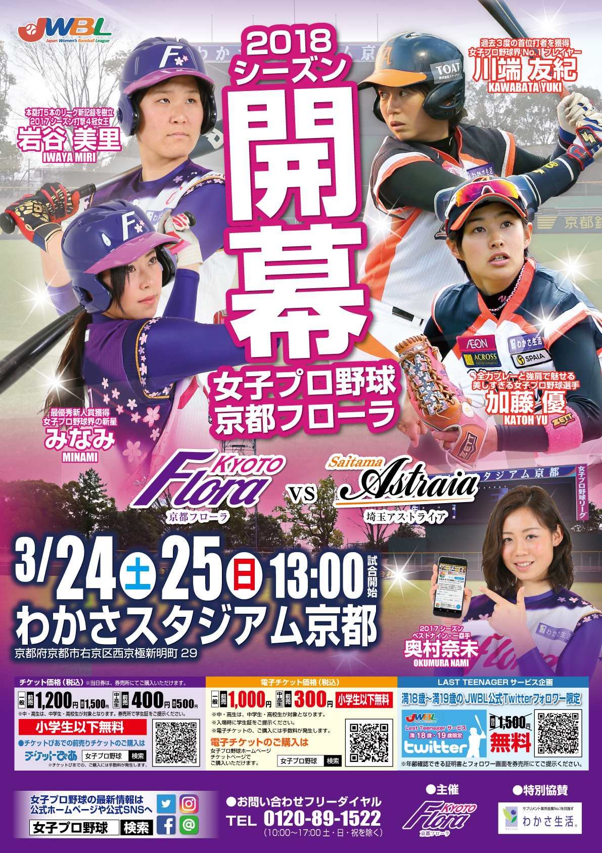 女子プロ野球京都フローラ　２０１８シーズン開幕