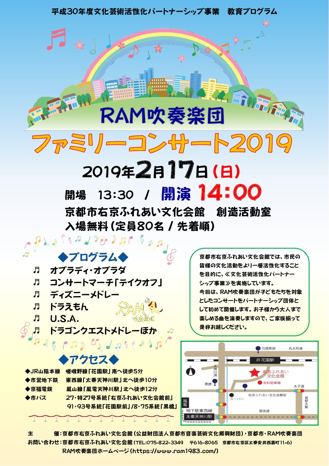 RAM吹奏楽団 ファミリーコンサート2019