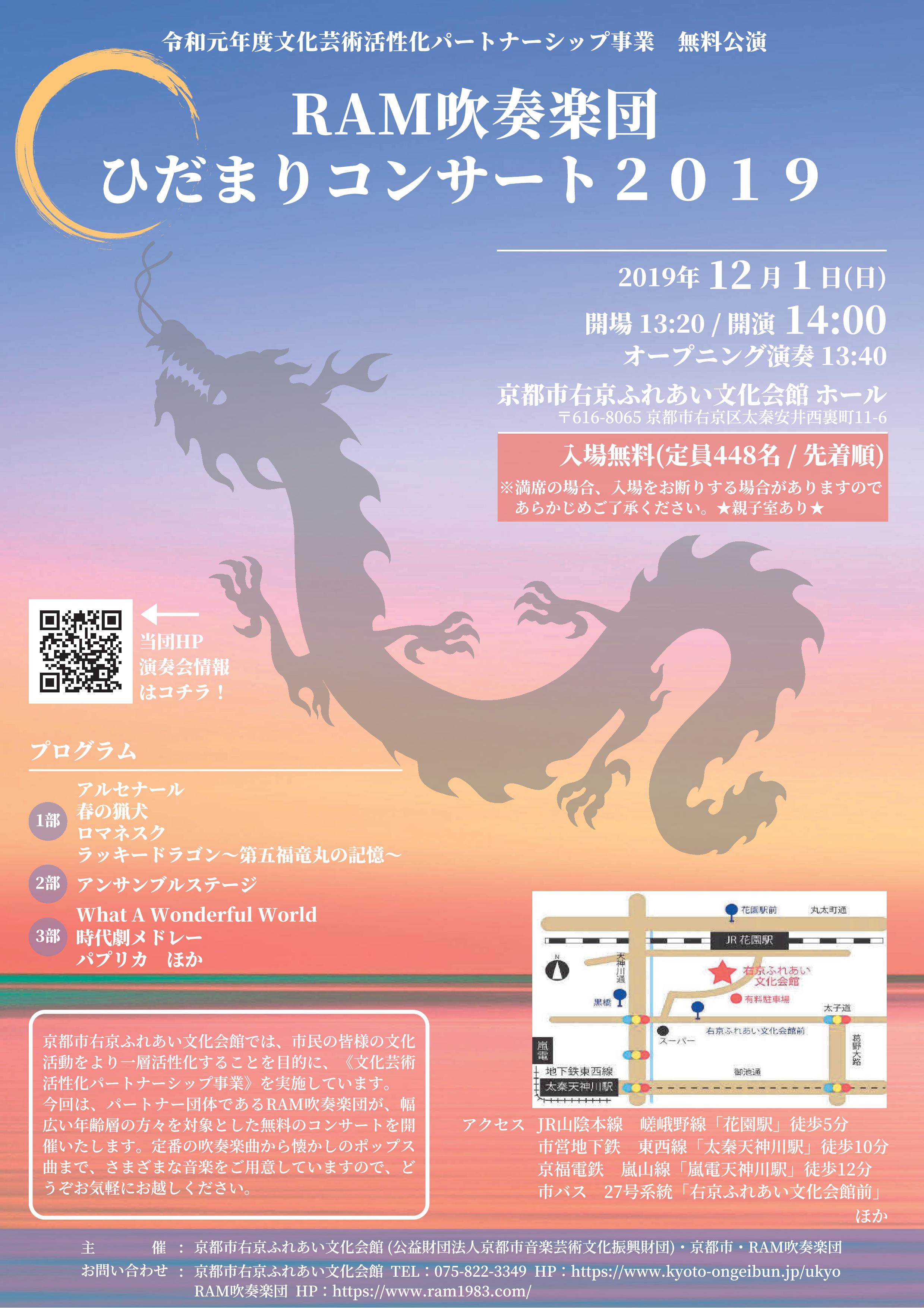 RAM吹奏楽団 ひだまりコンサート2019